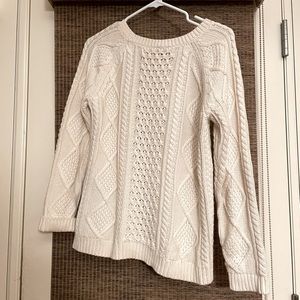 Vintage Gap white cable knit sweater